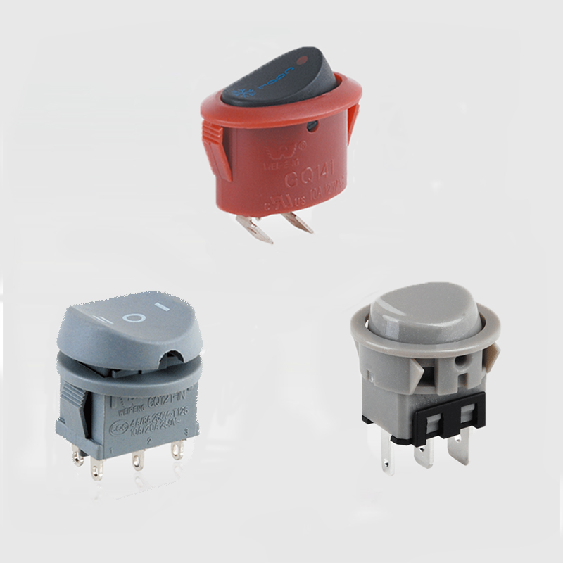 Aan/uit ronde tuimelschakelaar 2-pins /3-pins