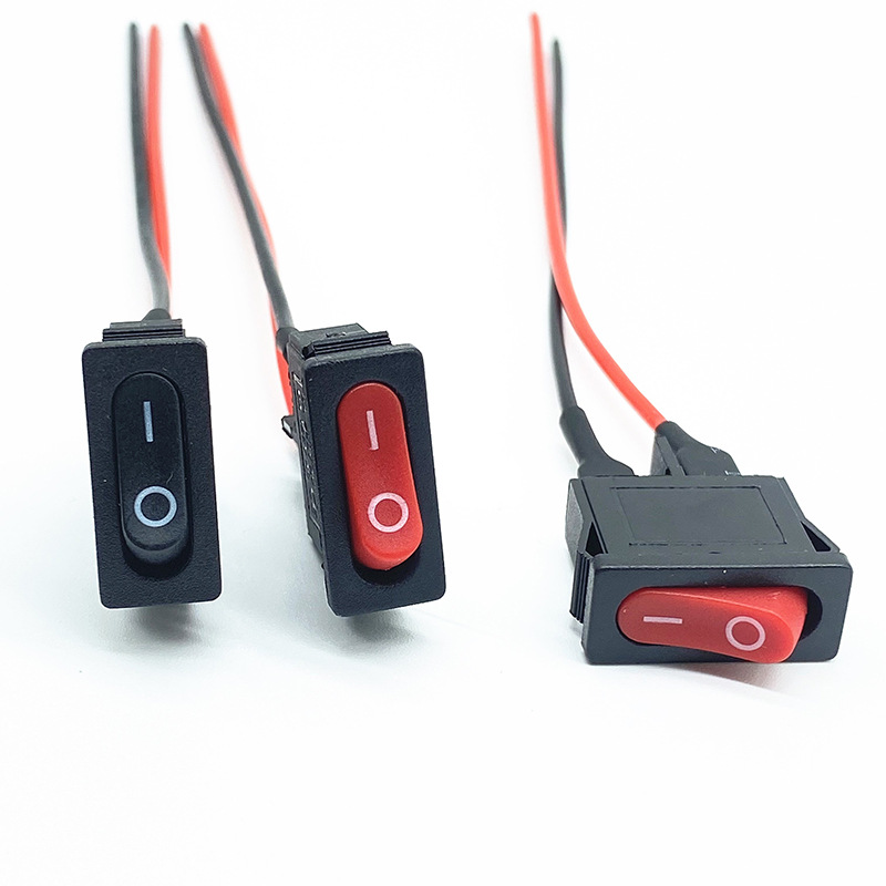 Platte bootvormige 9,5 * 21 mm elektrische tuimelschakelaar