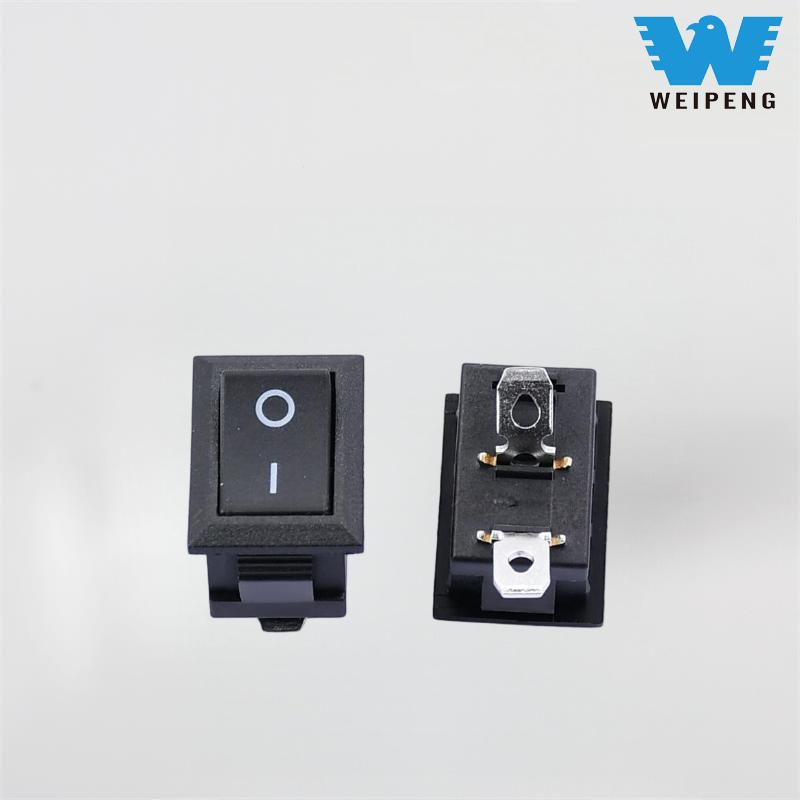 Kcd115*21mm Schuine tuimelschakelaar met twee standen en gebogen poten